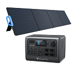 Портативная солнечная электростанция (BLUETTI EB55 + складная солнечная батарея 200Вт)